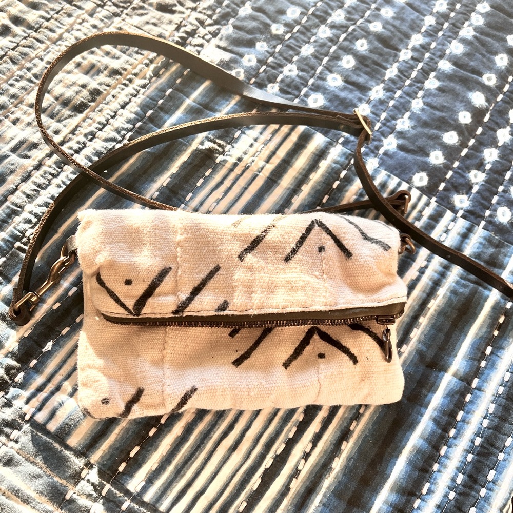 Mud cloth cross body purse/ clutch